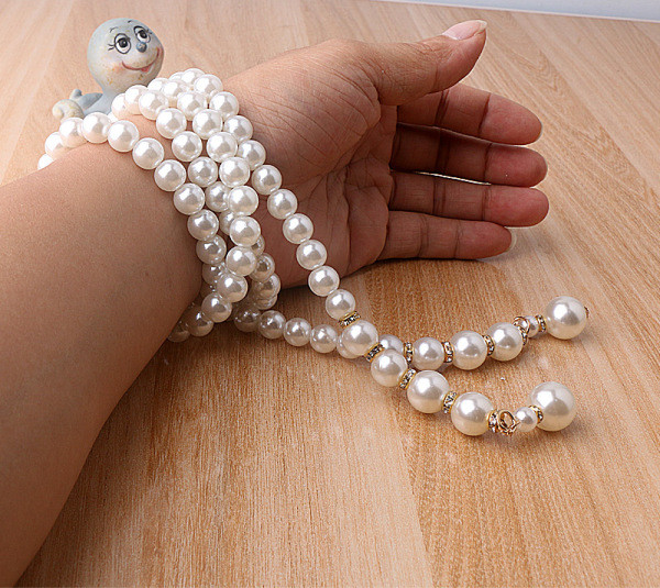 Gyöngyös női rugalmas öv - hossza 105 cm