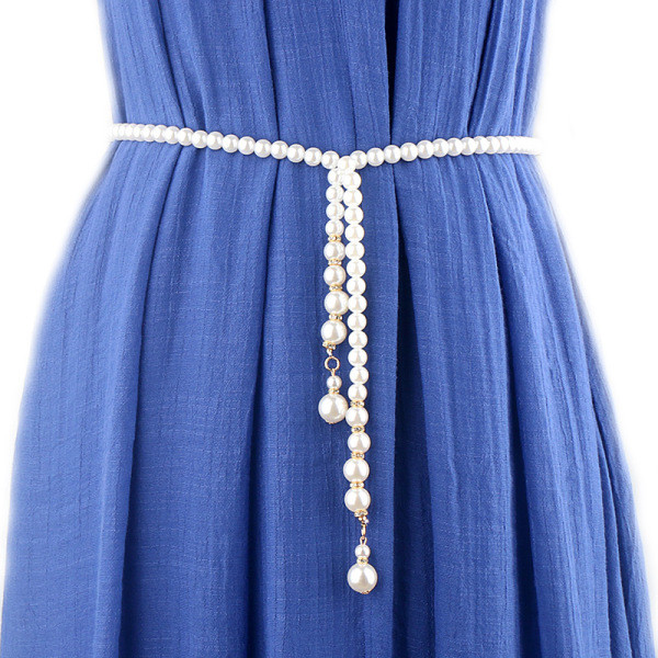 Gyöngyös női rugalmas öv - hossza 105 cm