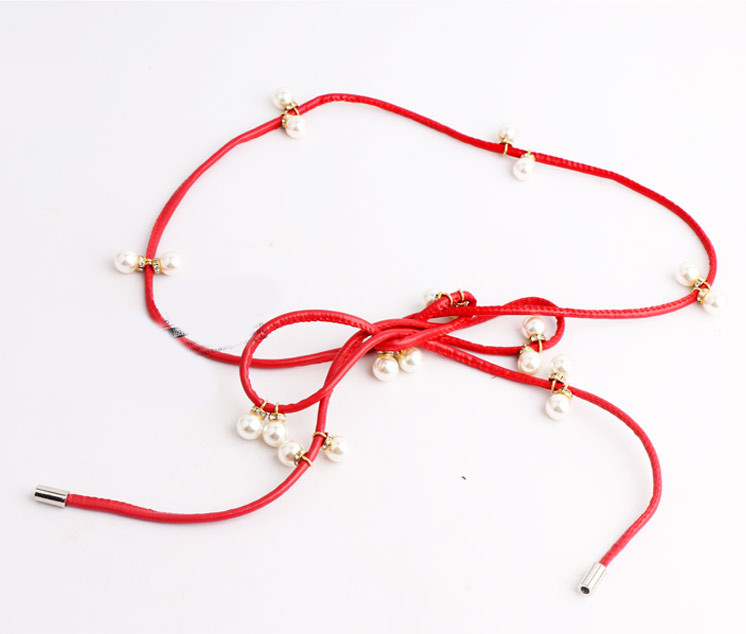 Új modell gyöngyös női öv, hossza 160 cm