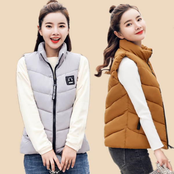 Naiste igapäevane lühike taskute ja kõrge kraega vest