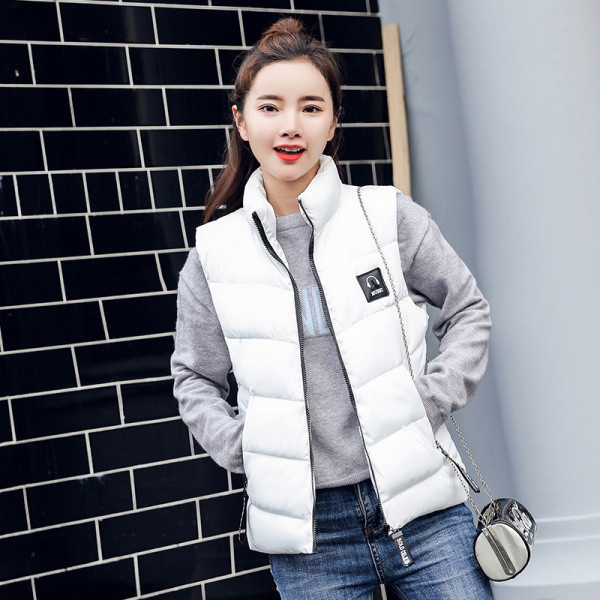 Naiste igapäevane lühike taskute ja kõrge kraega vest