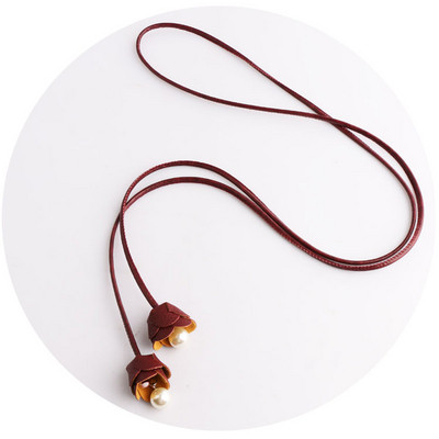 Γυναικεία ζώνη από οικολογικό δέρμα νέου μοντέλου με πέρλες