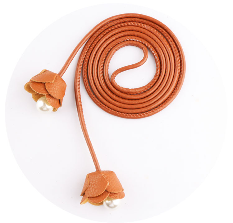 Γυναικεία ζώνη από οικολογικό δέρμα νέου μοντέλου με πέρλες 