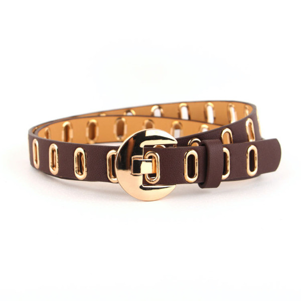 Γυναικεία ζώνη νέου μοντέλου με μεταλλικά στοιχεία - ρετρό στιλ