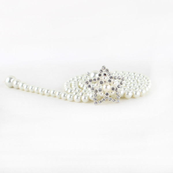 Moodne naiste vöö pärlite ja metallelementidega