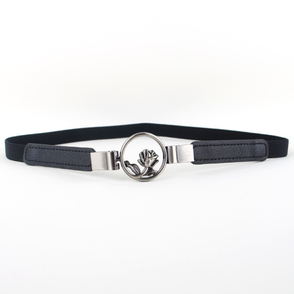 Ελαστική γυναικεία ζώνη με μεταλλικό στοιχείο