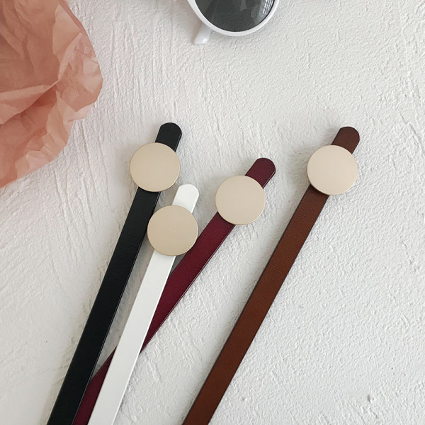 Μοντέρνα γυναικεία έκο δερμάτινη ζώνη και μήκος 105 cm