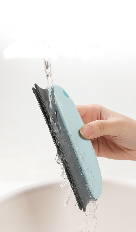 Silikona birste kaķu matu savākšanai