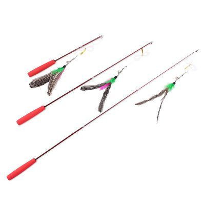 Διασκεδαστικό μακρύ ραβδί γάτας κατάλληλο για παιχνίδι