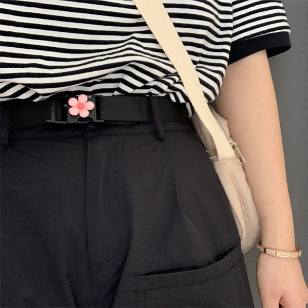 Sieviešu sporta josta ar džinsa ziedu