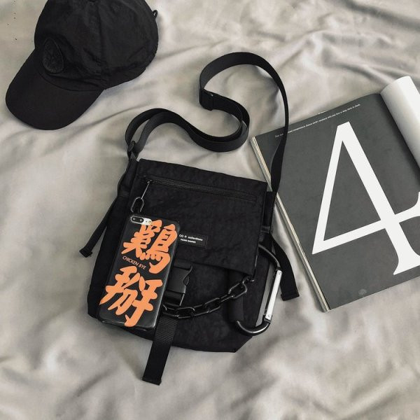 Alkalmi férfi textiltáska fekete színben