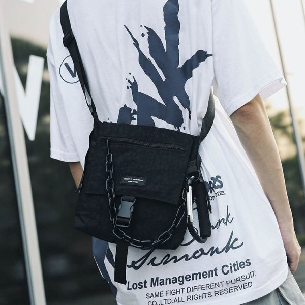 Alkalmi férfi textiltáska fekete színben