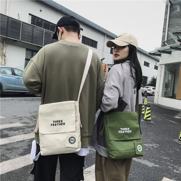 Svakodnevna muška tekstilna torba sa natpisom