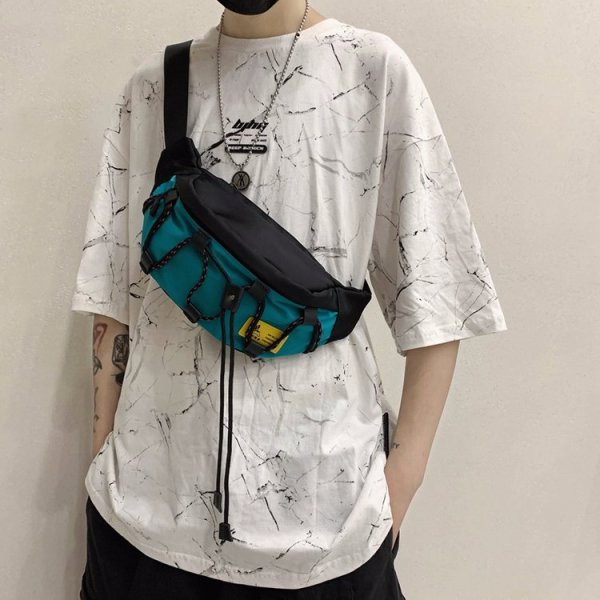 Ikdienas vīriešu plecu soma ar saitēm