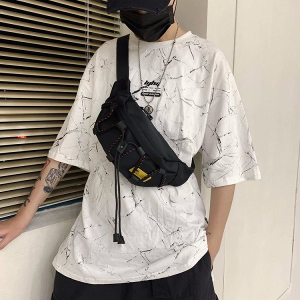 Ikdienas vīriešu plecu soma ar saitēm