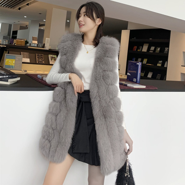 ÚJ modell női hosszú mellény pehellyel