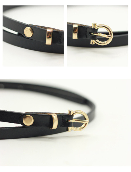 Naiste nahast vöö uus mudel musta värvi