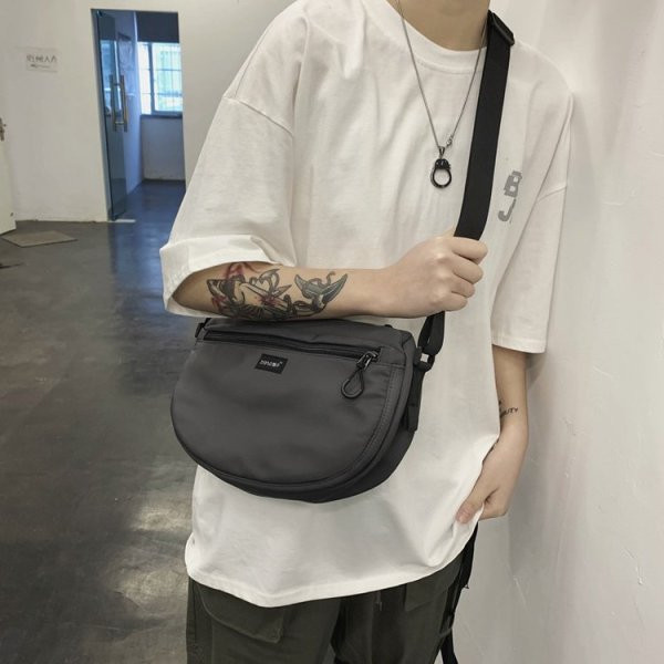 Ikdienas vīriešu tekstila somas ar gariem rokturiem