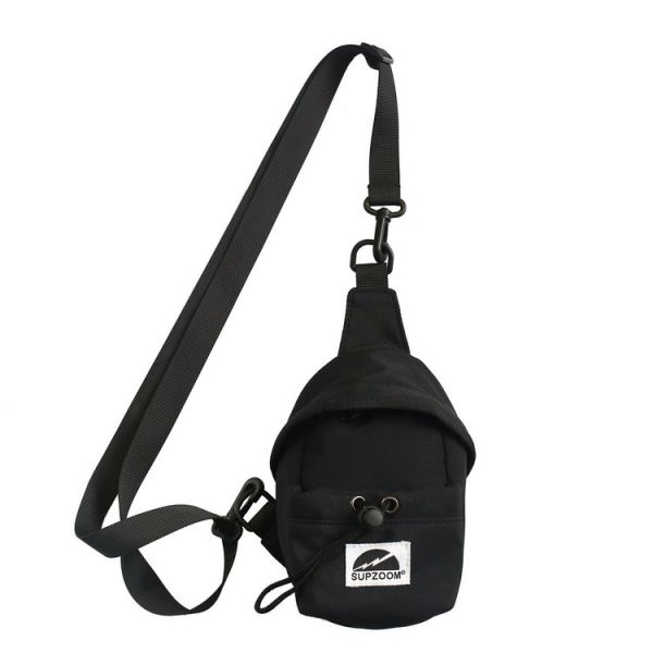 Vīriešu tekstila soma ar mežģīnēm un garu rokturi