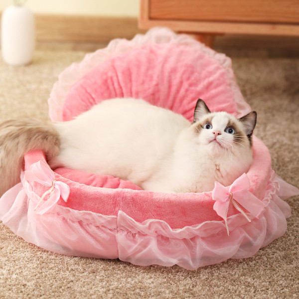 Katės lova su tiuliu