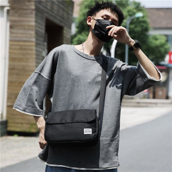 Ikdienas skumju tekstila soma ar garu rokturi