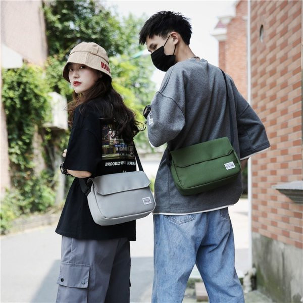 Ikdienas skumju tekstila soma ar garu rokturi