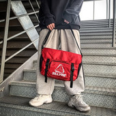 Vīriešu ikdienas tekstila soma ar garu rokturi un uzrakstu