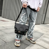 Vīriešu ikdienas soma ar kamuflāžas rakstu un garu rokturi