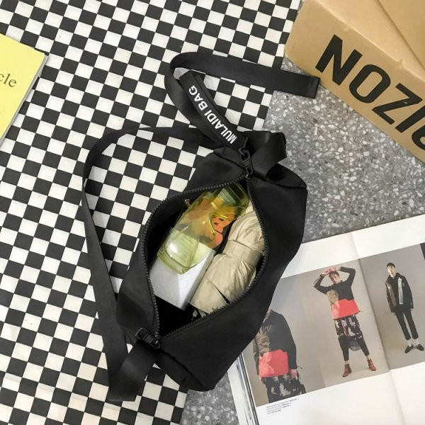 Musta värvi pika sangaga vabaaja meeste kott