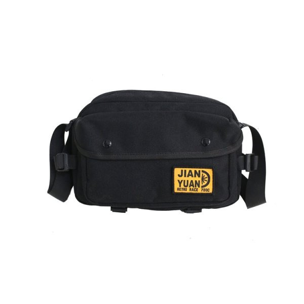 Ikdienas vīriešu soma ar apdruku un augstu rokturi