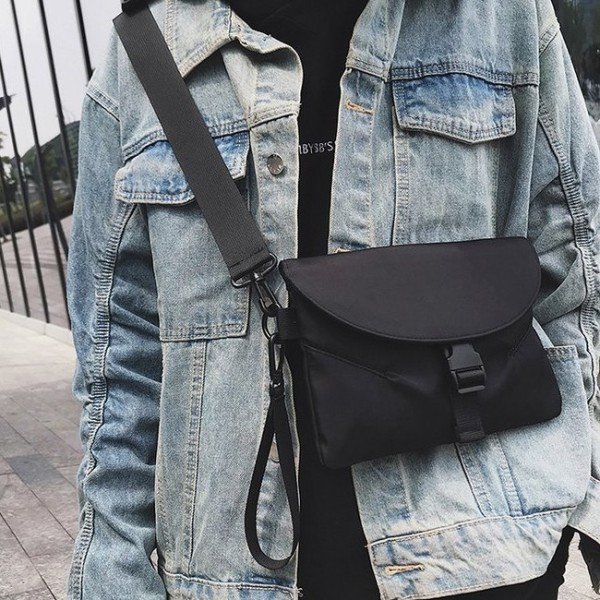 Ikdienas vīriešu soma ar gariem un īsiem rokturiem