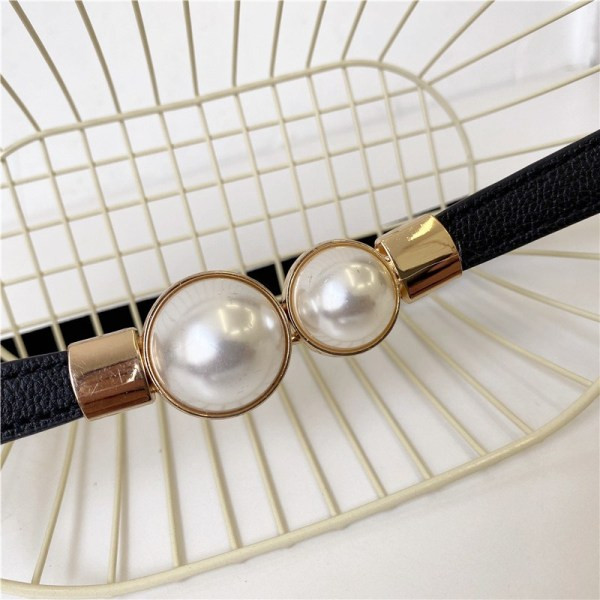 Modern női rugalmas öv fekete színben