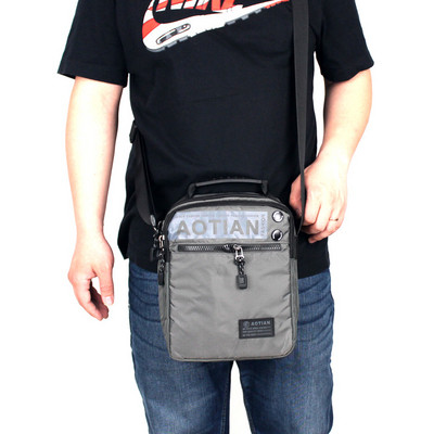 Geanta casual pentru barbati cu maner lung si fermoar