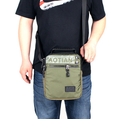 Geanta casual pentru barbati cu maner lung si fermoar