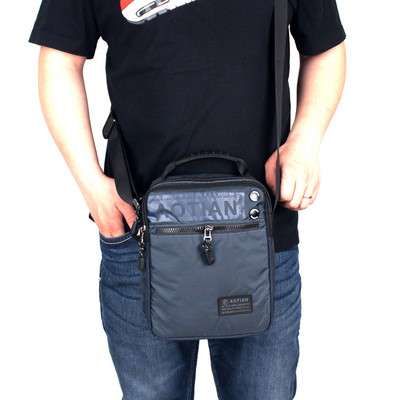 Geanta casual pentru barbati cu maner lung si fermoar