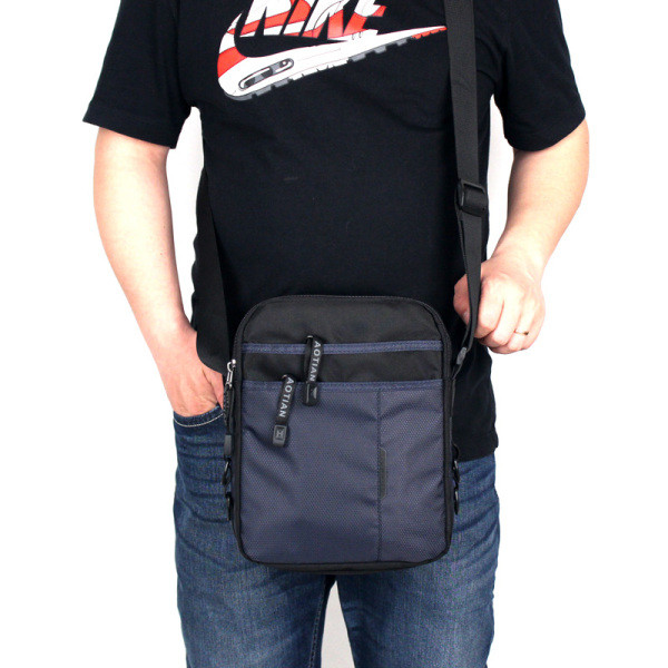 Vīriešu tekstila soma ar garu rokturi un rāvējslēdzēju