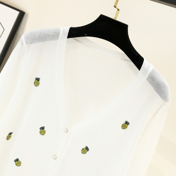 Jauna modeļa sieviešu jaka ar ananāsu izšuvumu
