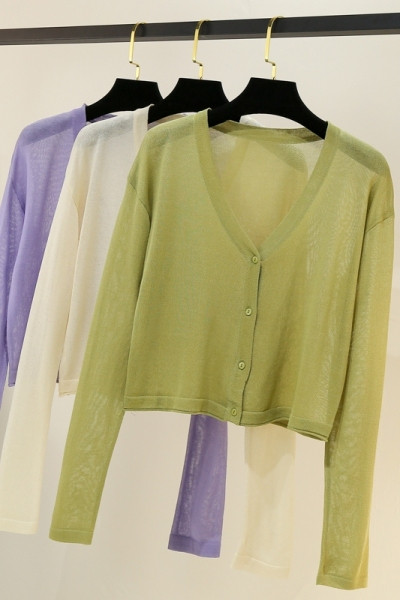 Jauna modeļa sieviešu jaka ar garām piedurknēm un špica kakla izgriezumu