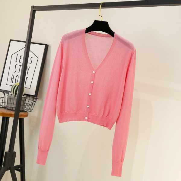 Moderna sieviešu veste ar špica kakla izgriezumu un nagiem