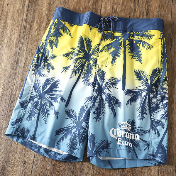 Vīriešu pludmales šorti ar saitēm un kabatām