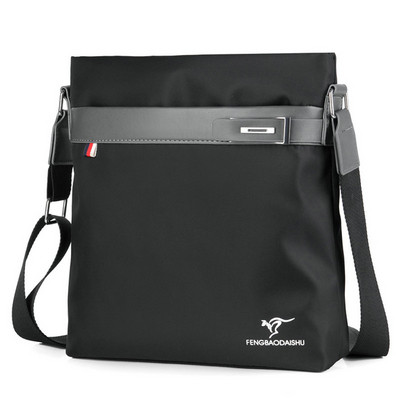 Férfi textiltáska hosszú füllel és cipzárral