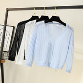 Νέο μοντέλο γυναικεία ζακέτα με μακριά μανίκια και ντεκολτέ