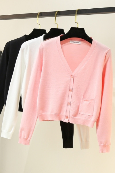 Uus mudel tasku ja spitsikaelusega naistevest