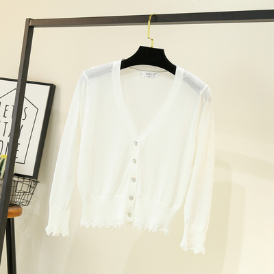 Γυναικεία ζακέτα νέου μοντέλου με κουμπιά και βαθύ ντεκολτέ