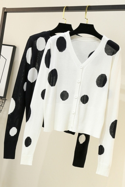 Uue mudeli täppidega naiste kardigan