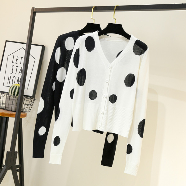 Uue mudeli täppidega naiste kardigan