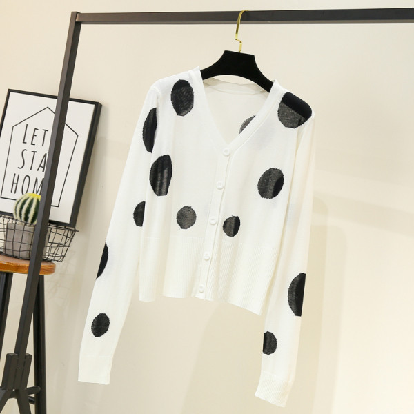 Uue mudeli täppidega naiste kardigan