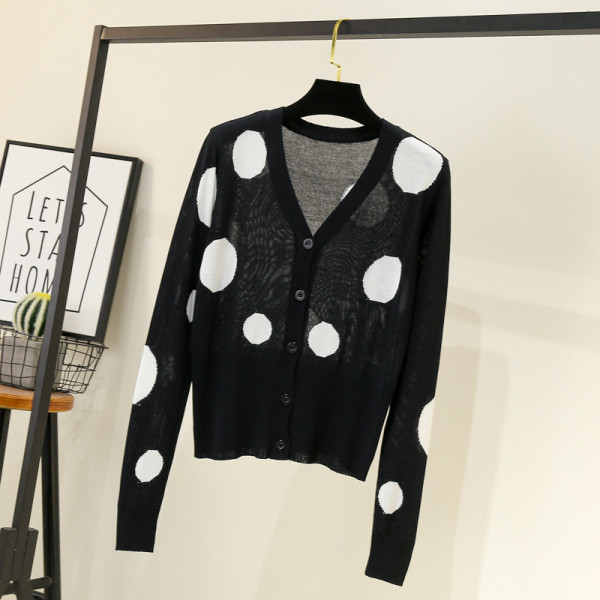 Uue mudeli täppidega naiste kardigan