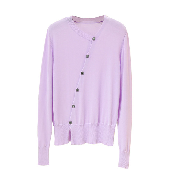 Vesta de dama cu inchidere asimetrica si maneci lungi