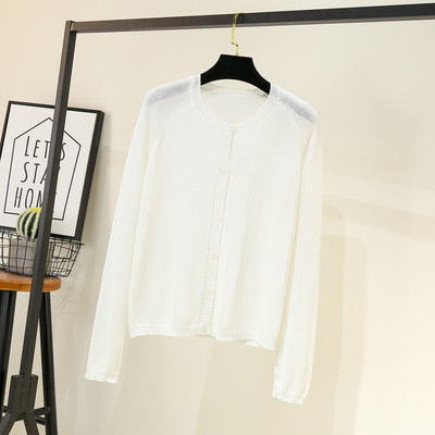 Uue mudeli naiste kampsun ovaalse dekoltee ja nööpidega